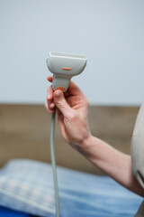 Ultrasound machine for body examination. Modern apparatus in the doctor's office.