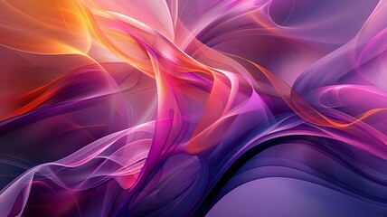 Obraz premium A colorful, abstract painting with a purple background and orange
