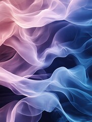 Fototapeta premium A high-resolution, minimalist abstract background featuring fluid waves of vibrant colors in shades of blue and purple.