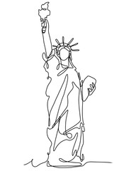 Sketch of Statue of Liberty on white background © New Africa