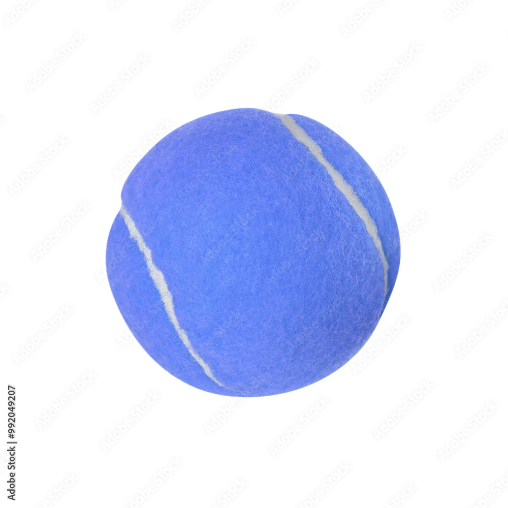 Poster One blue tennis ball isolated on white