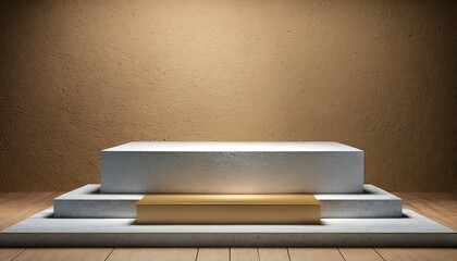 Textured Product Photography on Elegant Podium