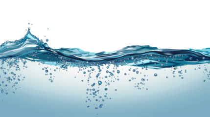 A tranquil and serene water surface that beautifully showcases gentle waves along with sparkling bubbles