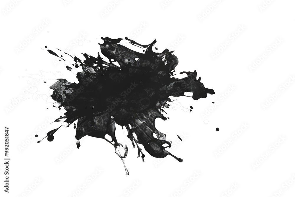 Poster dynamic black and white paint splash abstract art with distinct patterns and striking contrasts for 