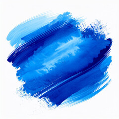 Abstract brush strokes, bright blue pattern. Watercolor or oil painting style. Hand drawn art