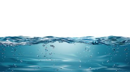 A tranquil and serene water surface that beautifully showcases gentle waves along with sparkling bubbles