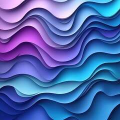 Obraz premium A high-resolution, minimalist abstract background featuring fluid waves of vibrant colors in shades of blue and purple. 