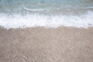 waves on the sand