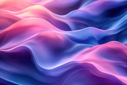 A high-resolution, minimalist abstract background featuring fluid waves of vibrant colors in shades of blue and purple.