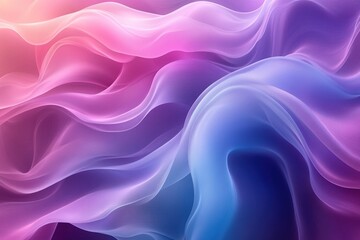 Fototapeta premium A high-resolution, minimalist abstract background featuring fluid waves of vibrant colors in shades of blue and purple.