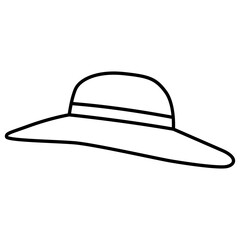 Sun Hat Outline