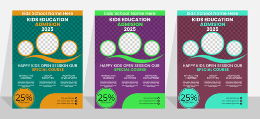 education flyer vector templates. fresh and clean flyer design.