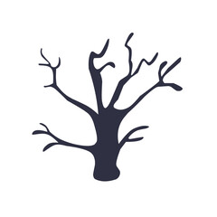 Dead Tree Icon. Spooky Halloween Event.