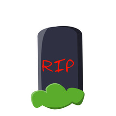 Gravestone RIP Icon. Spooky Halloween Event.