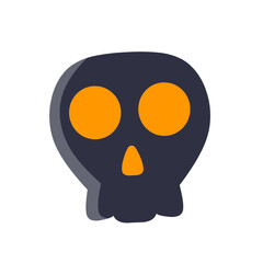 Skull Icon. Spooky Halloween Event.