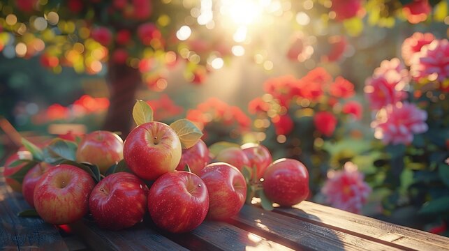 Mora fruits scattered across sunlit picnic table lively outdoor caf colorful chairs freshcut flowers softly blurred the background promoting a vibrant and fresh summer vibe Scientific name Morus nigra