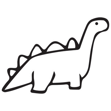 simple black dinasaur