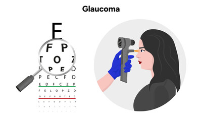 Ophthalmology eye testing. Pneumotonometer