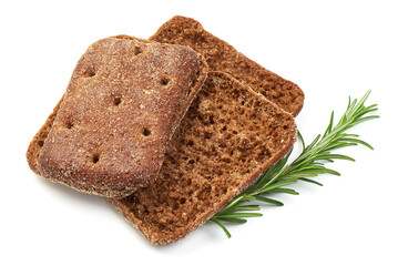 Rye bread, isolated on white background
