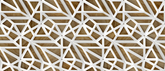 3D geometric pattern seamless wallpaper design
