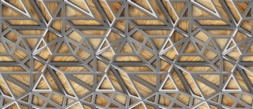 3D geometric pattern with seamless wallpaper design