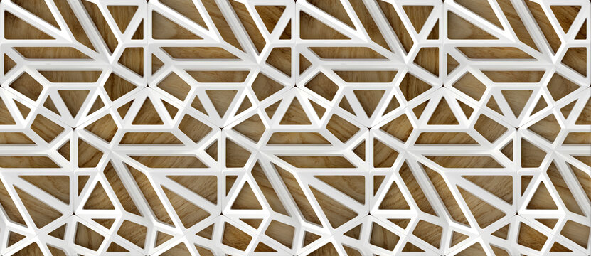 3D geometric pattern seamless wallpaper design