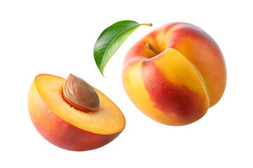 peach isolated on transparent background png
