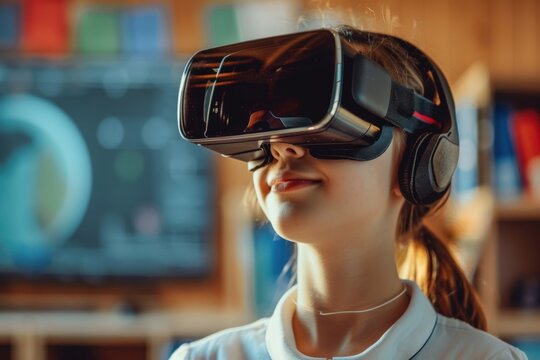 A boy pointing at a board with math equations on it, generative ai image