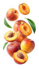peaches isolated on transparent background png