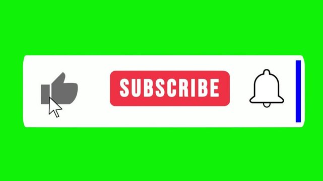 like and subscribe button animation, bell ring