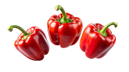 red peppers isolated on transparent background png 