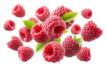 raspberries isolated on transparent background png