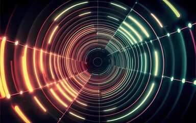 Fototapeta premium abstract background with circles and lines