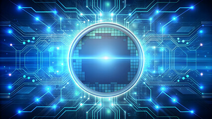 Obraz premium Abstract of a futuristic information technology concept, technology, computer, architecture, artificial intelligence