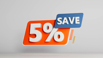 10%, 20%, 30%, 40%, 50%, 60%, 70%, 80%, 90% Discount offer. Sale tags set vector badges template. Sale offer price sign. Special offer symbol. Discount promotion. Discount 3D badge shape.