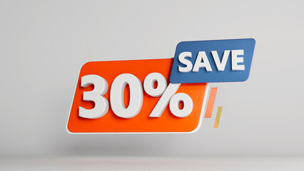 10%, 20%, 30%, 40%, 50%, 60%, 70%, 80%, 90% Discount offer. Sale tags set vector badges template. Sale offer price sign. Special offer symbol. Discount promotion. Discount 3D badge shape.