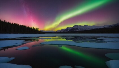 rainbow over the lake