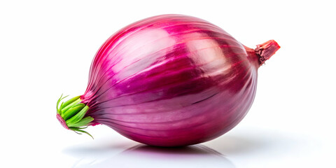 Close-up of a vibrant vegetable onion on a white background, onion, vegetable, fresh, close-up, organic, food, cooking