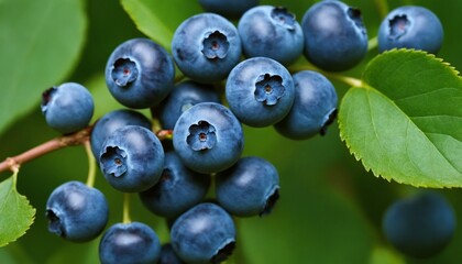 blueberries on the bush