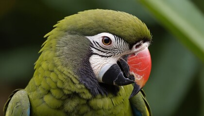 macaw with yellow and green color