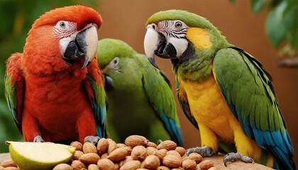 macaw with yellow and green color