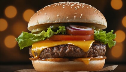 hamburger with fries