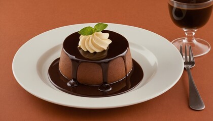 chocolate cake on a plate