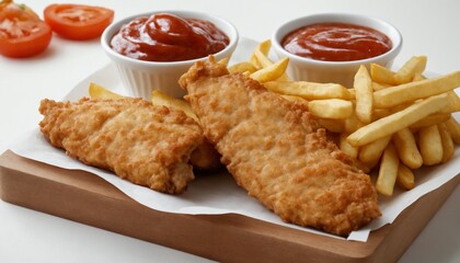 fish with Crispy French fries