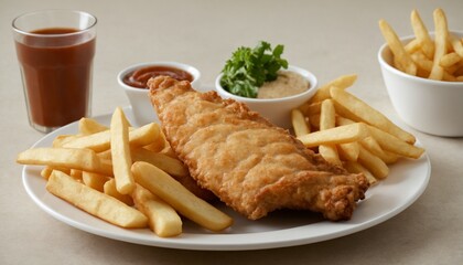 fish with Crispy French fries