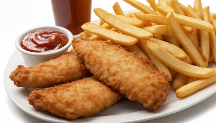 fish with Crispy French fries