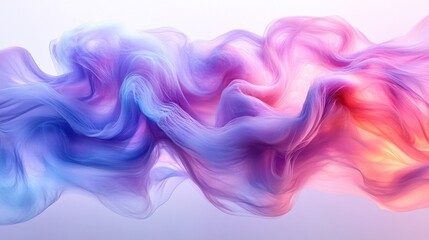 Obraz premium A high-resolution, minimalist abstract background featuring fluid waves of vibrant colors in shades of blue and purple.