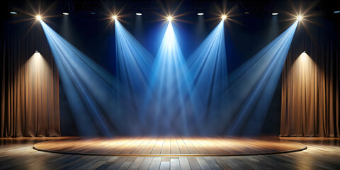 A spotlight illuminating a stage during a performance, spotlight, stage, lighting, spotlight effect, spotlight beam