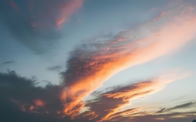 sunset in the sky