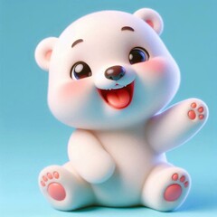 3D lachender Eisb&auml;r